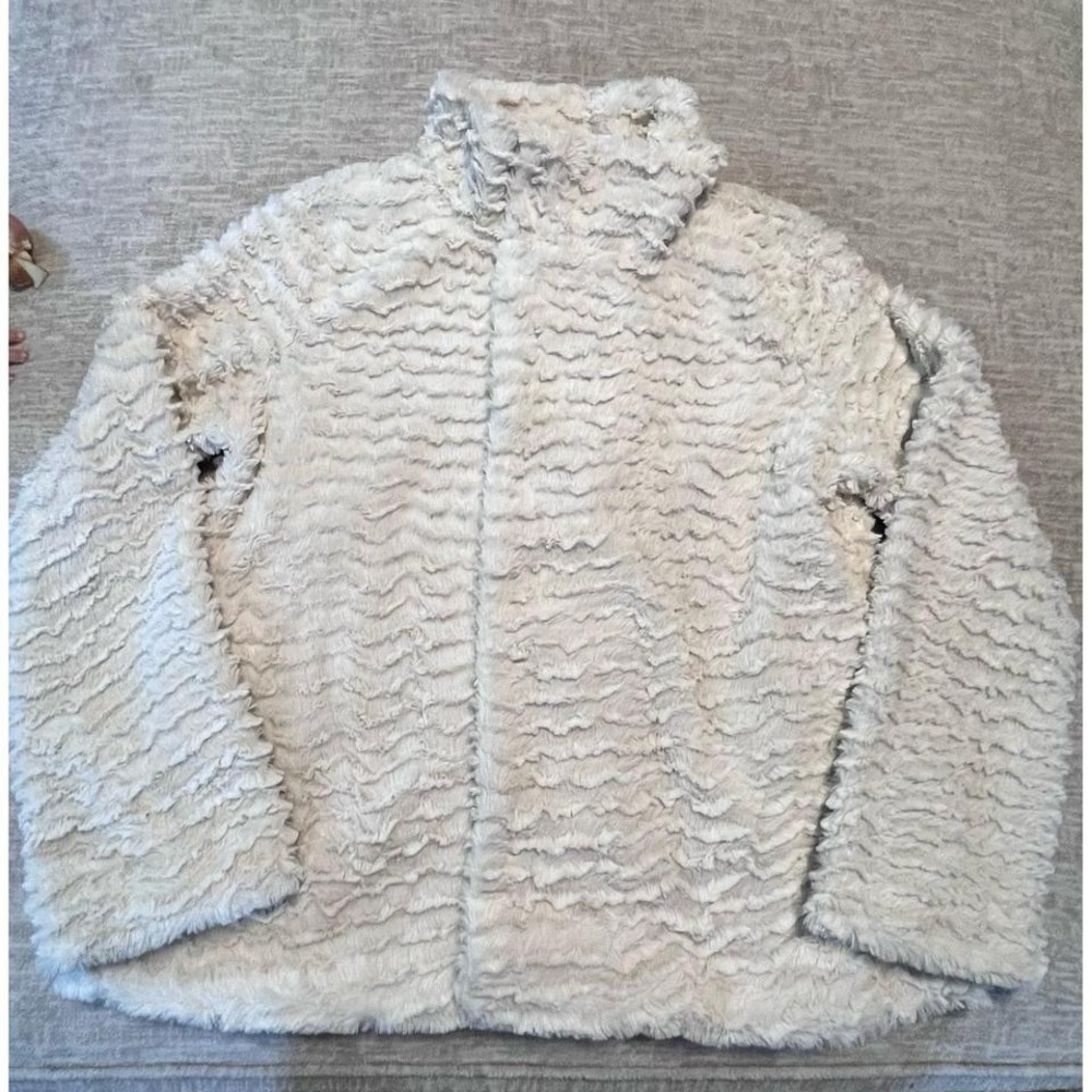 Patagonia Womens‎ Pelage Fleece Jacket Cream Sherpa Full Zip Size XL